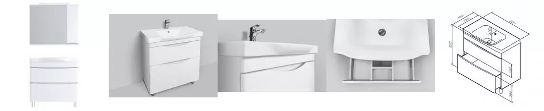 Мебель для ванной «Am.Pm» Like 80 белая глянцевая