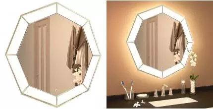 Зеркало «Azario» Renato 80 влагостойкое с гравировкой с подсветкой