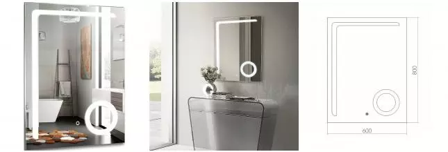Зеркало «Azario» Клио 60 с подсветкой