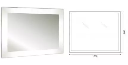 Зеркало «Azario» Норма-2 100 с подсветкой