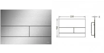 Кнопка смыва «TECE» Square 9240830 нержавеющая сталь сатин