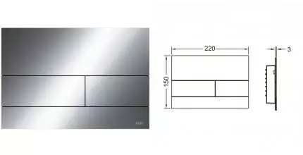 Кнопка смыва «TECE» Square 9240831 хром глянец