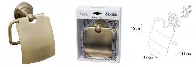 Держатель для туалетной бумаги «Fixsen» Retro FX-83810 на стену бронза