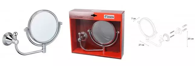 Косметическое зеркало «Fixsen» Best FX-71621 на стену хром