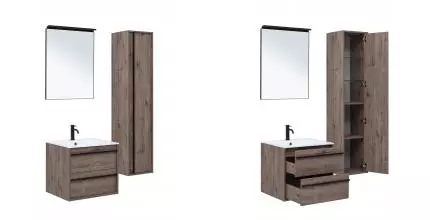 Мебель для ванной подвесная «Aquanet» Lino 60 дуб Веллингтон