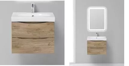 Тумба с раковиной «Belbagno» Fly 60 (BB600-LV-CER-N) подвесная Rovere Nature