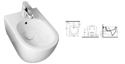 Подвесное биде «Isvea» Infinity 10NF41001SV-2L белое матовое