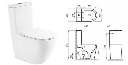 Унитаз компакт безободковый «Belbagno» Sfera-R BB2141CPR/BB2141T белый (BB2034SC) с сиденьем дюропласт с микролифтом