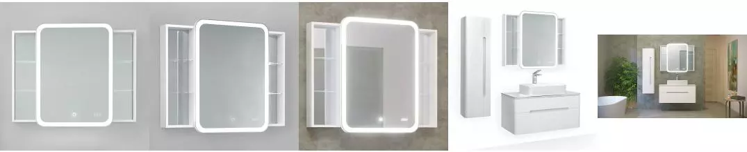 Зеркальный шкаф «Jorno» Bosko 100 с подсветкой белый