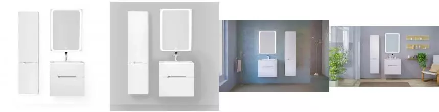 Мебель для ванной подвесная «Jorno» Modul 65 белая