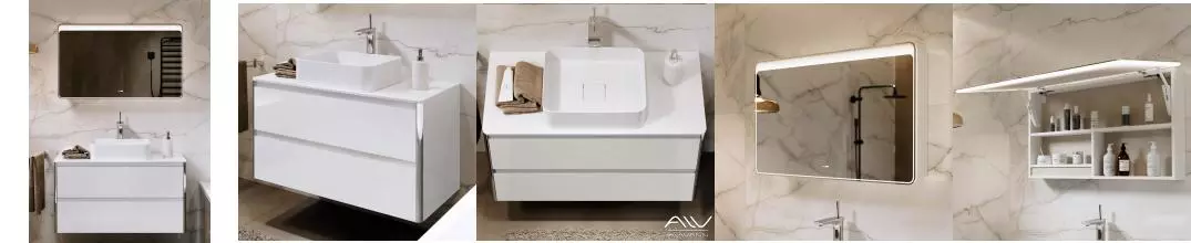 Мебель для ванной подвесная «Alavann» Laurel 100 белая