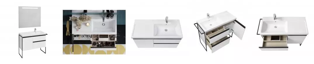 Мебель для ванной подвесная «Roca» Domi 100 белый глянец