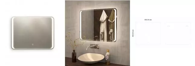 Зеркало «Art&Max» Elegant 90/80 с подсветкой