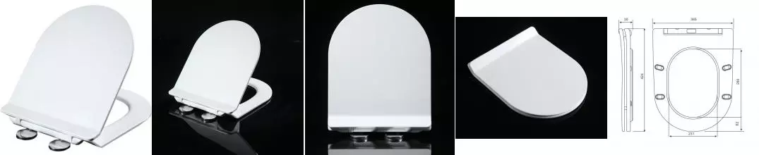Сиденье для унитаза «Art&Max» Ovale AM011SC ультратонкое дюропласт с микролифтом белое AM011SC