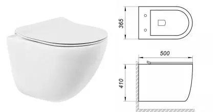 Подвесной унитаз безободковый «Belbagno» Amanda BB051CHR-030 белый с сиденьем дюропласт с микролифтом белое