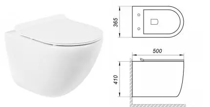 Подвесной унитаз безободковый «Belbagno» Amanda BB051CHR-031 белый с сиденьем дюропласт с микролифтом белое