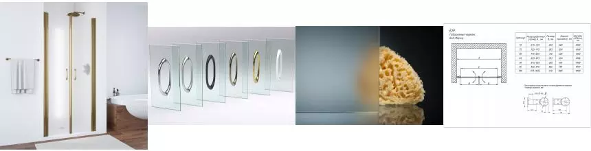 Душевая дверь «Vegas Glass» E2P 100/189 сатин/бронза универсальная