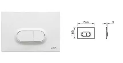 Кнопка смыва «Vitra» Loop 740-0500 белый глянец