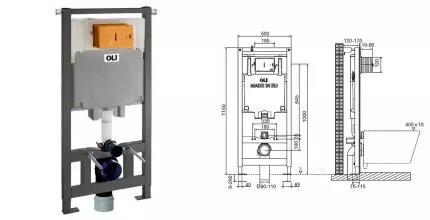 Инсталляция для унитаза «Oli» Oli 80 Eco Sanitarblock mechanic CR01090886914