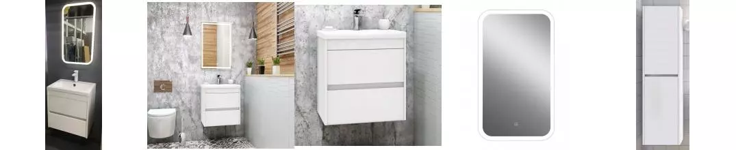 Мебель для ванной подвесная «Art&Max» Family 40 Bianco Lucido