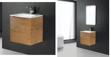 Тумба с раковиной «Belbagno» Etna 50 (BB1923-500) подвесная Rovere Nature левая