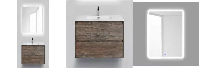 Мебель для ванной подвесная «Belbagno» Kraft-39 50 Pino Pasadena