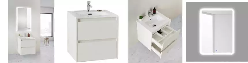 Мебель для ванной подвесная «Belbagno» Kraft-39 50 Bianco Opaco