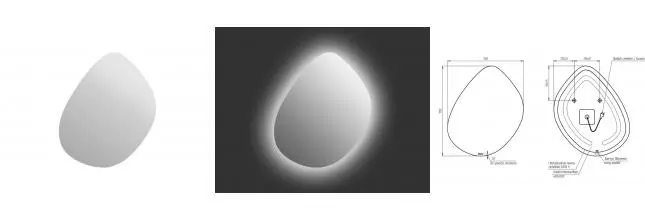Зеркало «Cersanit» Eclipse smart 76/90 с подсветкой