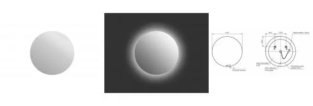 Зеркало «Cersanit» Eclipse smart D60 с подсветкой