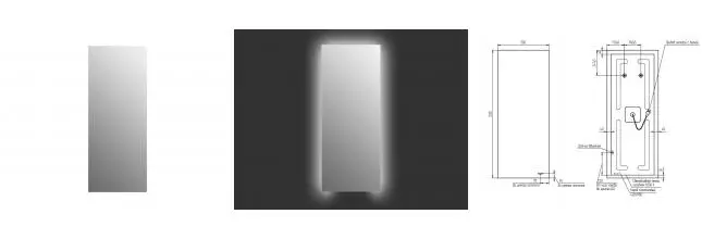 Зеркало «Cersanit» Eclipse smart 50/125 с подсветкой