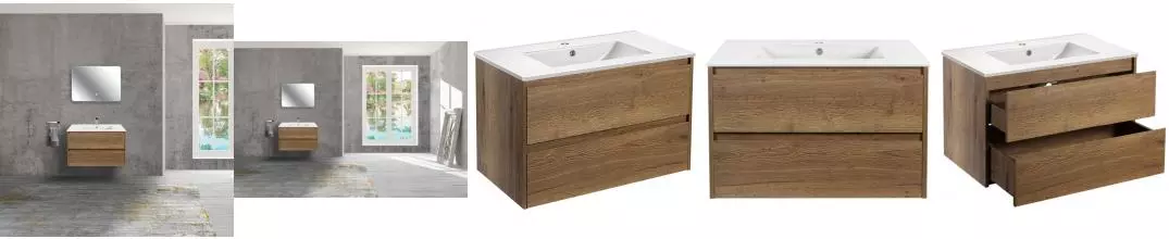 Мебель для ванной подвесная «Vincea» Gio 80 с 2 ящиками T.Oak