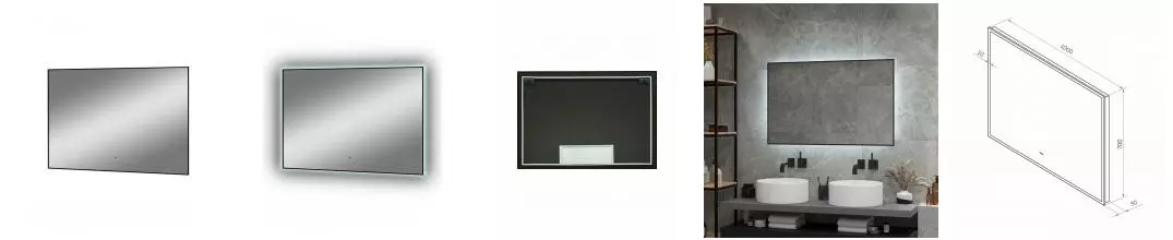Зеркало «Art&Max» Sorrento 100/70 с подсветкой