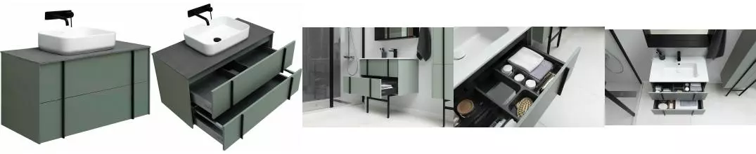 Мебель для ванной подвесная «Allen Brau» Reality 100 олива матовый