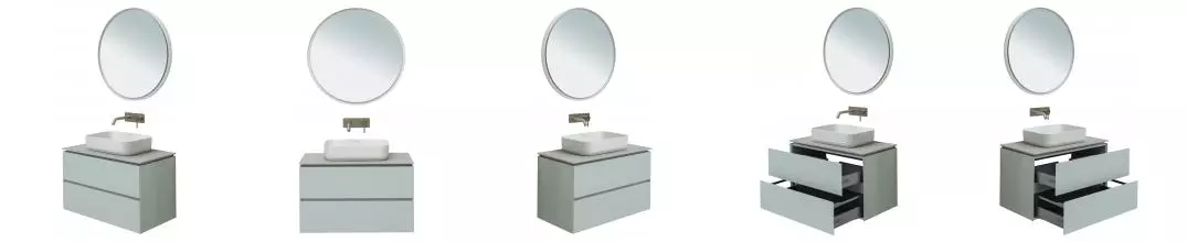 Мебель для ванной подвесная «Allen Brau» Infinity 85 рapyrus white matt