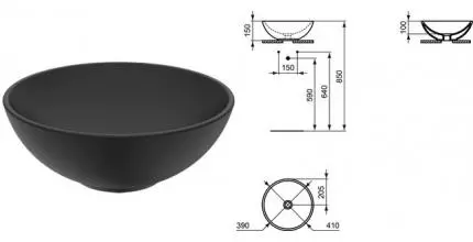 Раковина «Ideal Standard» Strada 41/41 K0795V3 черная