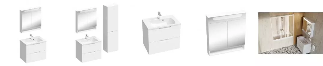 Мебель для ванной подвесная «Ravak» SD Classic II 70 белая/белая