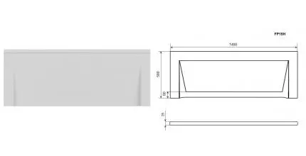 Экран под ванну «Timo» FP15H 150 белый