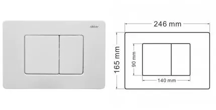 Кнопка смыва «Abber» AC0120MW металл белая матовая