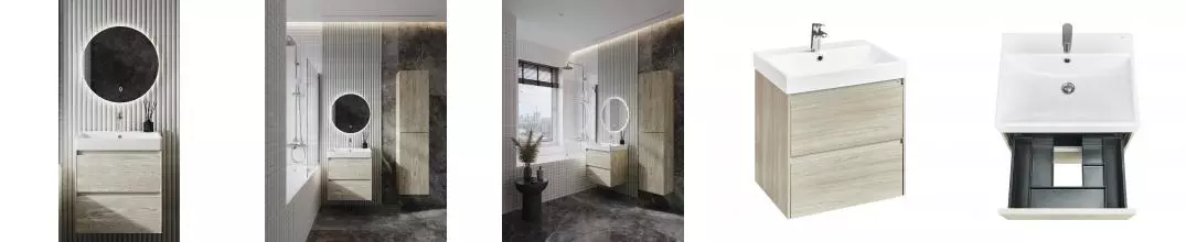 Мебель для ванной подвесная «Roca» Ona 60 светлый дуб