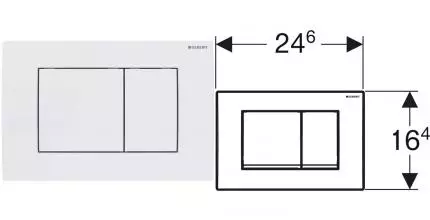 Кнопка смыва «Geberit» Delta 30 115.137.11.1 белая