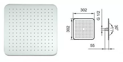 Верхний душ «Laufen» HF504722100000 хром