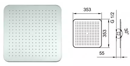 Верхний душ «Laufen» HF504723100000 хром