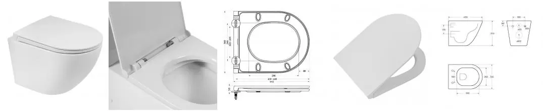 Подвесной унитаз безободковый «Belbagno» Sfera-R BB046CHR/BB902SC белый с сиденьем дюропласт с микролифтом белое