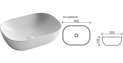 Раковина «Ceramica Nova» Element 45/32 CN6009MW фарфоровая белая матовая