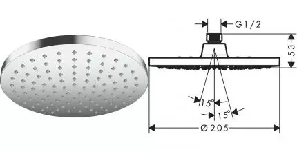 Верхний душ «Hansgrohe» Vernis Blend 26271000 хром