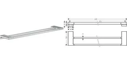 Полотенцедержатель двойной «Hansgrohe» AddStoris 41743000 на стену хром