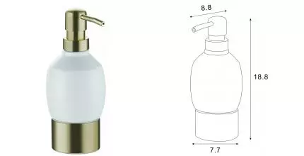 Дозатор для мыла «Azario» Elvia AZ128-A на стол бронза