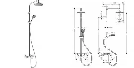 Душевая система «Hansgrohe» Vernis Blend 26079000 с термостатом хром