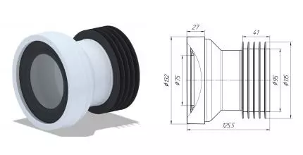 Патрубок для унитаза «АНИпласт» W1218 труба фановая