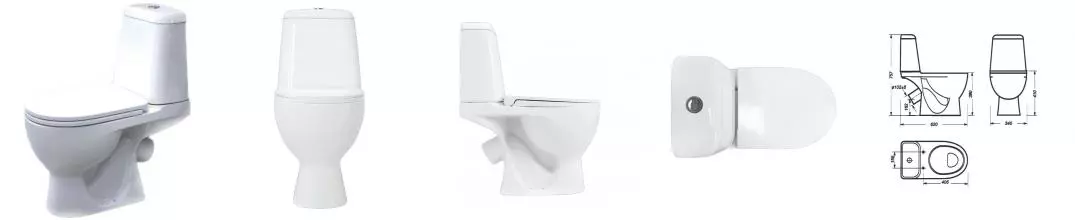 Унитаз компакт «Sanita Luxe» Max WC.CC/Max/2-DM/WHT.G/S1 белый с сиденьем дюропласт с микролифтом белое